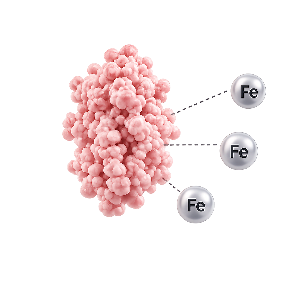 Lactoferrin binding free iron
